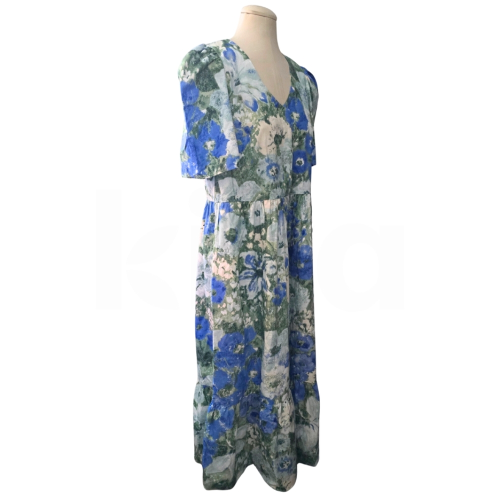 Tuckernuck Jardin de Fleurs Violetta Floral Midi Maxi Dress Large - Picture 9 of 12